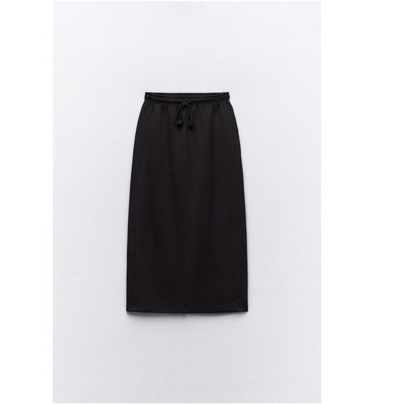 ZARA CLEAN INTERLOCK PLUSH MIDI SKIRT Size M NEW WITH TAG! - Picture 3 of 3